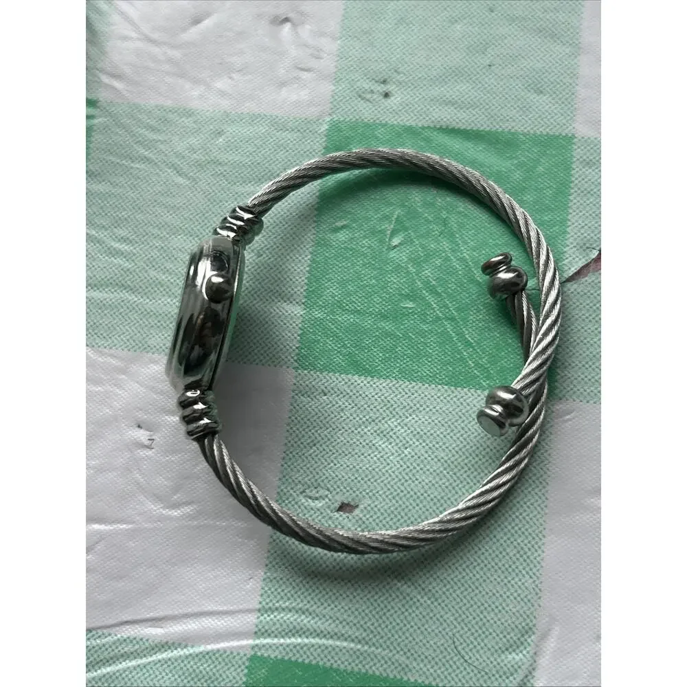 Geneva Silver Tone Bangle Watch
